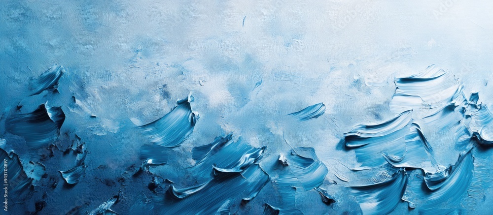 Poster blue oil paint design backdrop. with copy space image. place for adding text or design