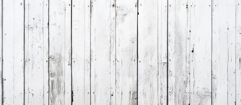 Aufkleber Background of weathered white planks. with copy space image. Place for adding text or design