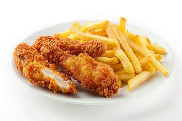 Fototapeta premium finger fried fish and chips