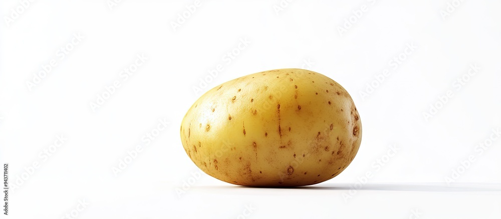 Aufkleber potato against a white background. with copy space image. place for adding text or design