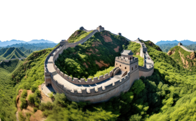PNG Great Wall of China landmark fortification architecture.