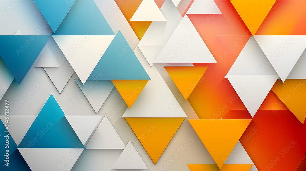 Poster triangle pattern composition, abstract background with copy space