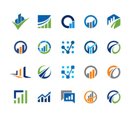 ACCOUNTING AND FINANCIAL LOGO SET COLLECTION