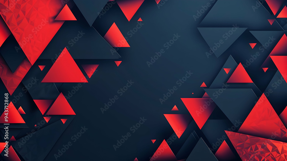 Poster triangle pattern composition, abstract background with copy space