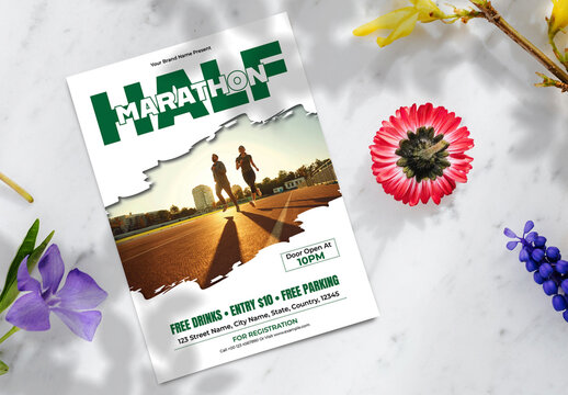 Marathon Race Event Flyer Template