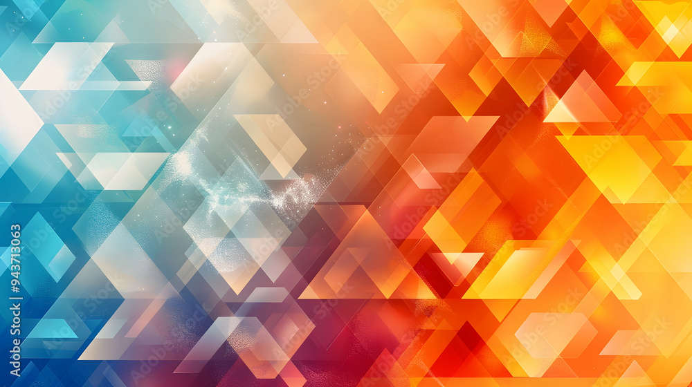 Poster Triangle pattern composition, abstract background with copyspace