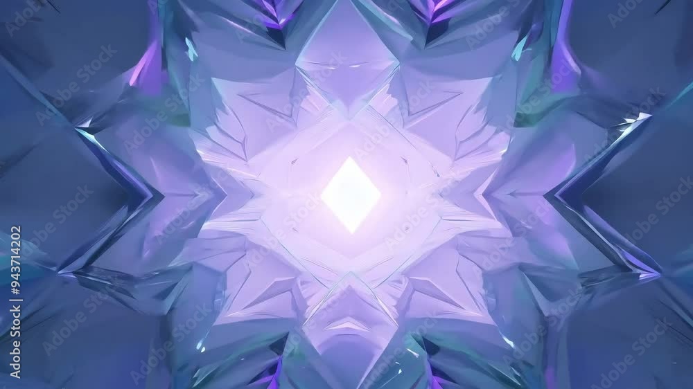 Aufkleber seamless looping motion graphics animation of a colorful 3d origami universe with geometric shapes a