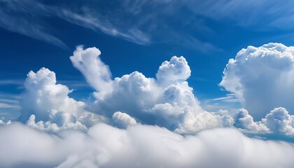 wispy clouds in a blue sky