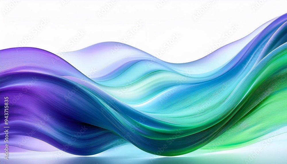 Wall mural blue green and purple abstract wave background