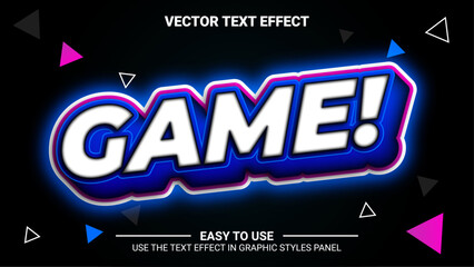 3d game editable text effect