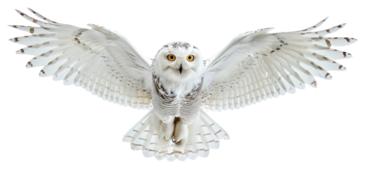 PNG Majestic snowy owl in flight