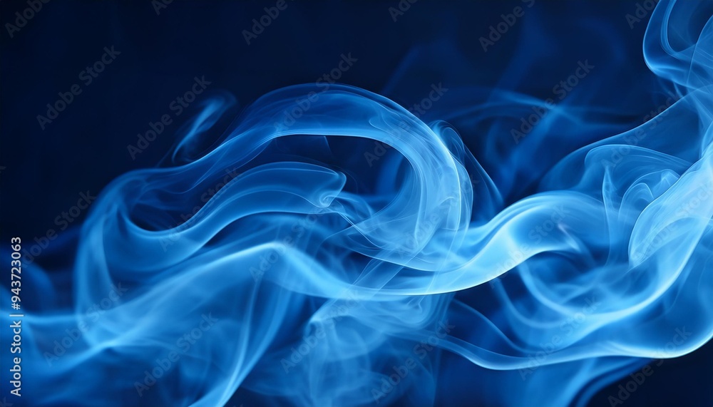 Canvas Prints beautiful vivid blue smoke fog or flow on dark blue background