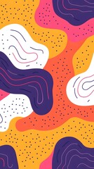 Colorful Radio Frequency Waves on White Background, Abstract Image, Texture, Pattern, Wallpaper, Cover and Screen of Smartphone, Cell Phone, Computer, Laptop, 9:16 and 16:9 Format