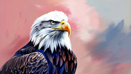 Obraz premium American eagle isolated. symbolizing patriotism, democracy, and national pride new stock image illustration AI