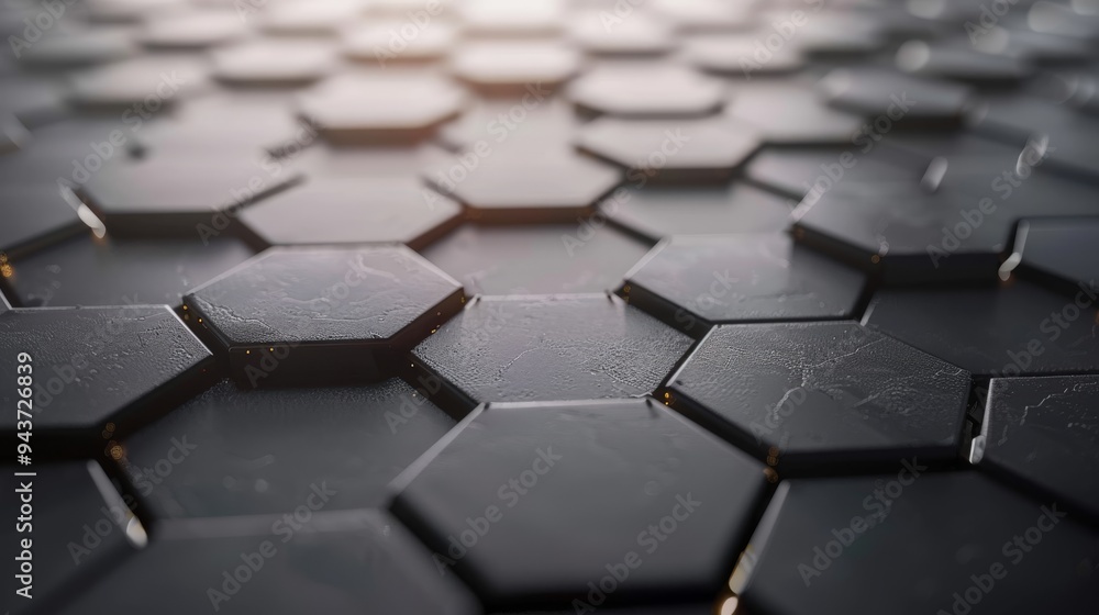 Aufkleber Blockchain technology with hexagonal patterns