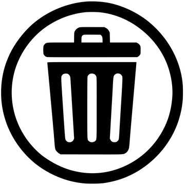 recommend clip art: Trash can silhouette