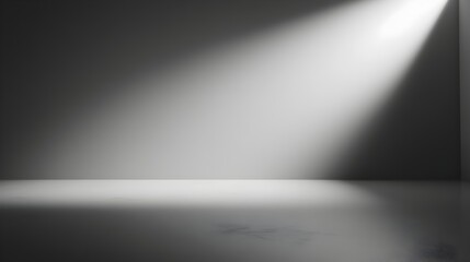 Obraz premium Dramatic Minimalist Empty Stage with Soft Side Lighting