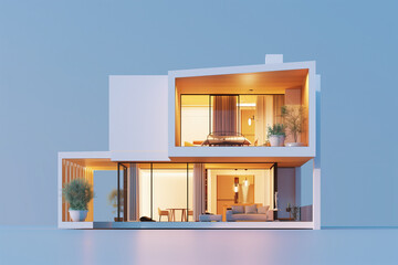 3d real estate visual home industry illustration