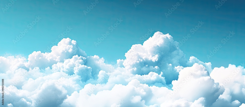 Aufkleber Blue sky featuring white clouds. with copy space image. Place for adding text or design
