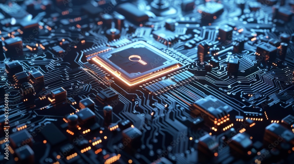 Aufkleber cybersecurity interface with digital locks