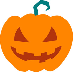 Halloween pumpkin icon. Flat style.