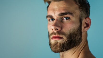 Fototapeta premium The bearded man's closeup