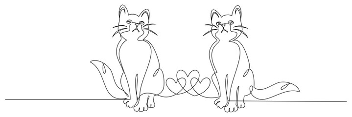 cat continuous line
