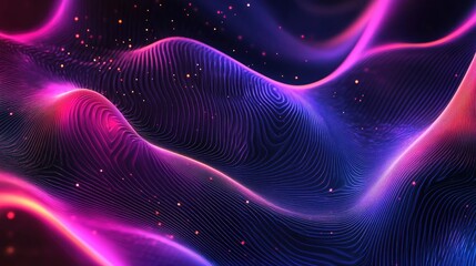 Fototapeta premium Gradient wavy background. Modern purple pink background. Sale banner