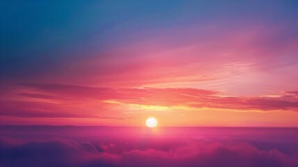 Obraz premium Glorious sunrise over Earth's horizon with vibrant colors