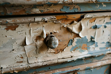 Close-Up of Aged and Weathered Wooden Furniture
