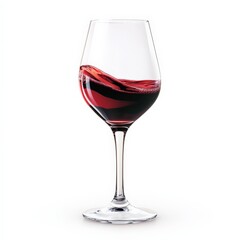 Glass of Red Wine with Splash.