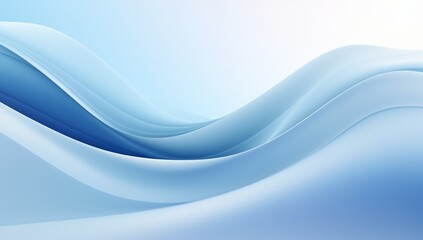 Obraz premium Abstract Blue Wave Background - Minimalist Design