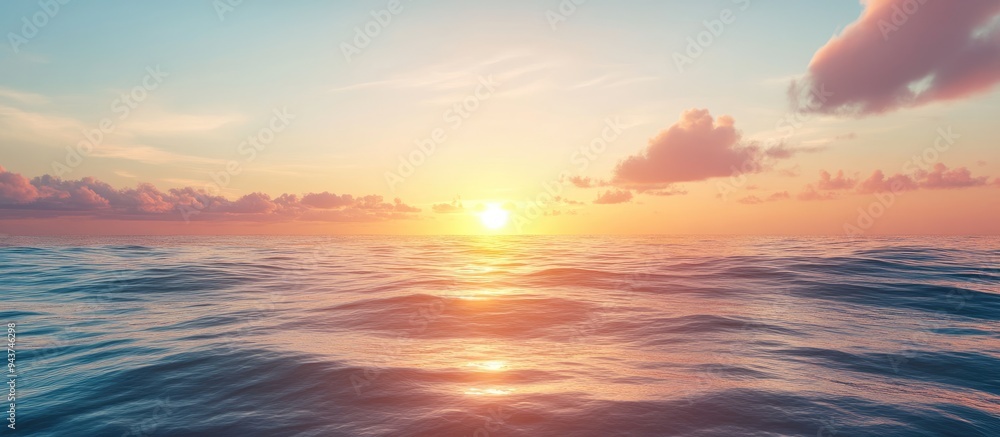 Leinwandbilder sunrise over the ocean. with copy space image. place for adding text or design