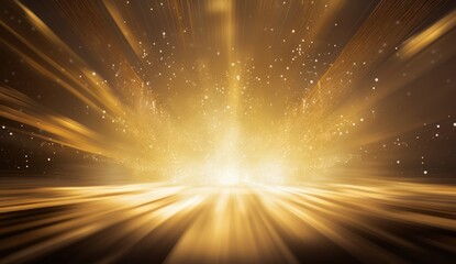 Abstract Golden Light Background with Sparkles