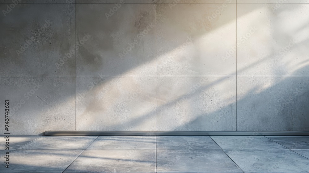 Poster minimalist semi-gloss wall with subtle reflections