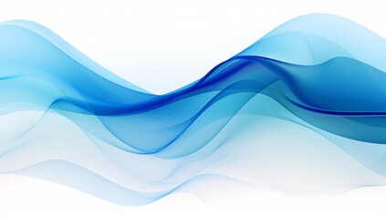 Fototapeta premium Abstract Blue Waves: Dynamic Movement and Artistic Expression