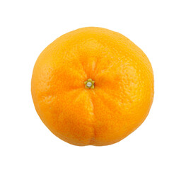 Top view Orange fruit isolated on white background.