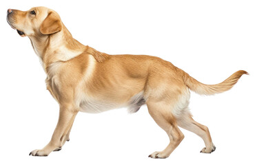 PNG  Golden dog standing white background