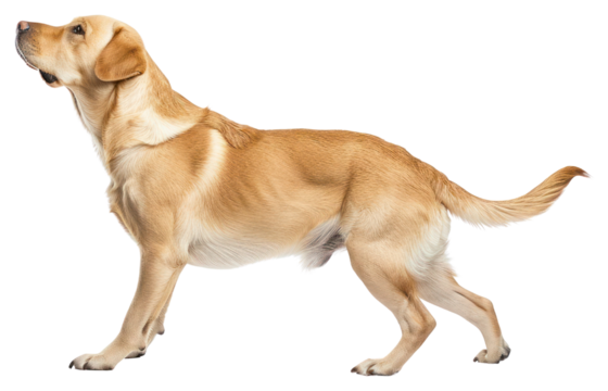 PNG  Golden dog standing white background