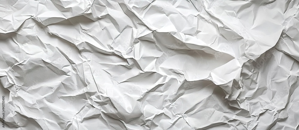 Leinwandbilder wrinkled or crumpled white stencil or tissue paper serves as the texture for a crumpled paper backgr