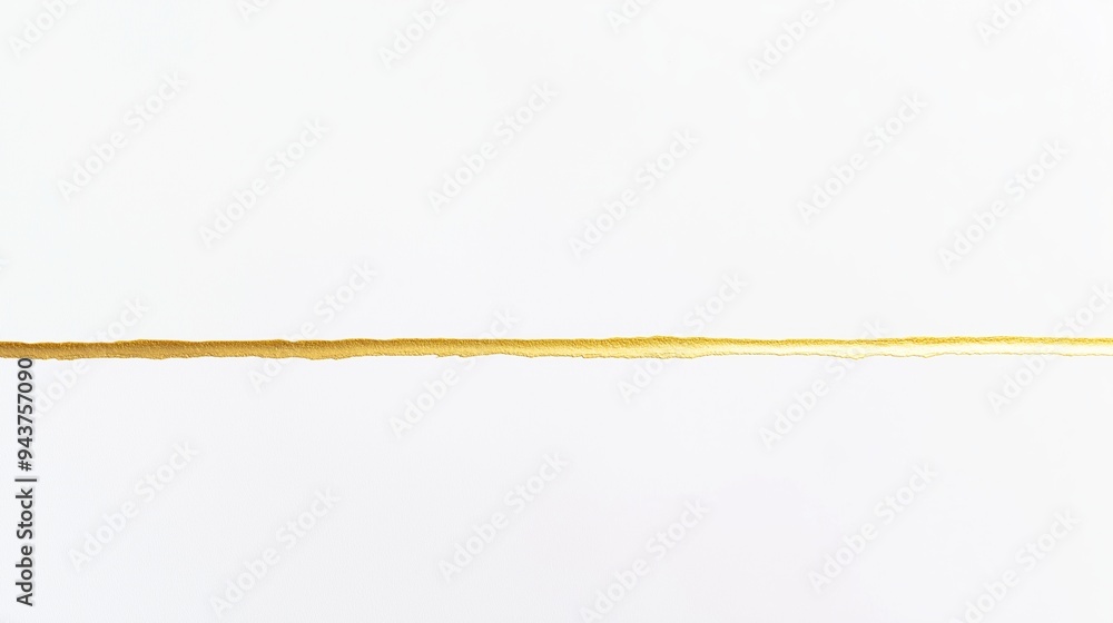 Poster golden line is dividing in two an empty white paper, creating two different sections. ideal for mode