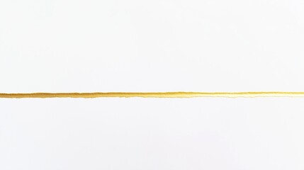 Golden line is dividing in two an empty white paper, creating two different sections. Ideal for modern and minimalist designs