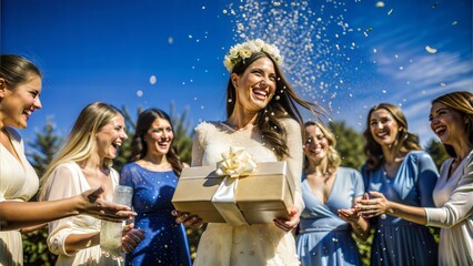  bride to be is showered with love and gifts