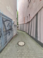 eine Gasse am Doberaner Platz in Rostock Stadtmitte