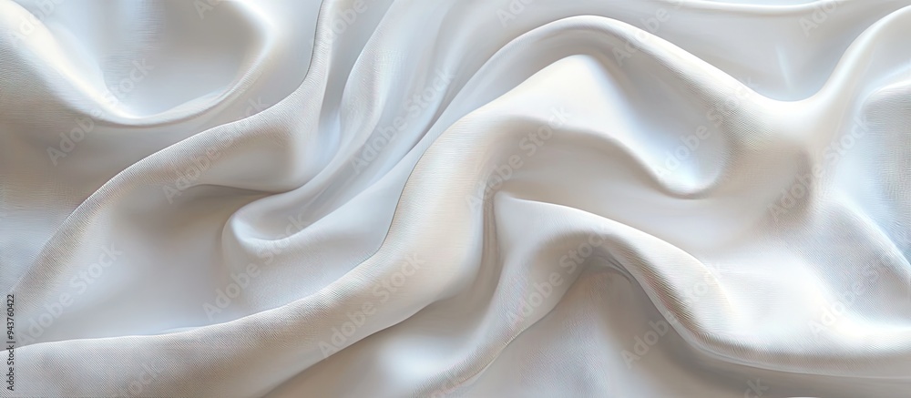 Poster white fabric texture. with copy space image. Place for adding text or design