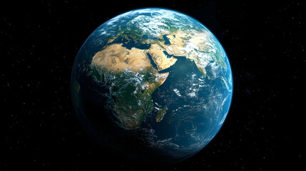 Fototapeta premium A stunning view of Earth from space, showcasing the intricate details of continents, oceans, and swirling clouds.
