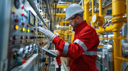 The engineer in control room