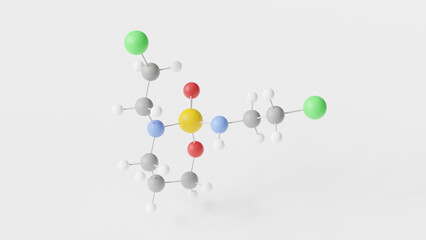 ifosfamide molecule 3d, molecular structure, ball and stick model, structural chemical formula antineoplastic agents