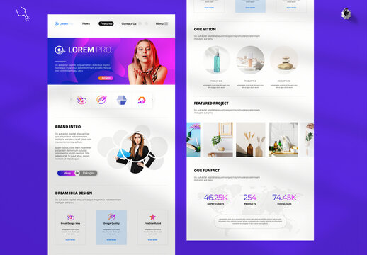 Website Landing Page Design Template