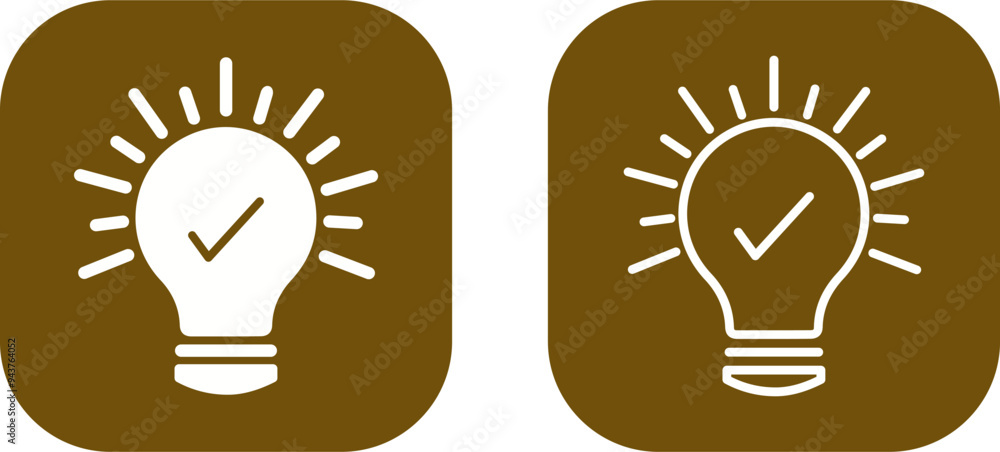 Wall mural bulb vector icon